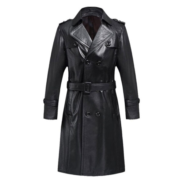 Men Leather long Coat