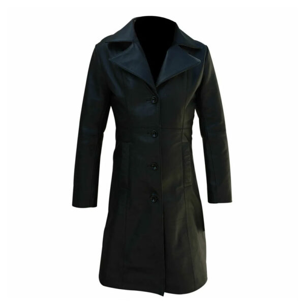 ladies Leather long Coat